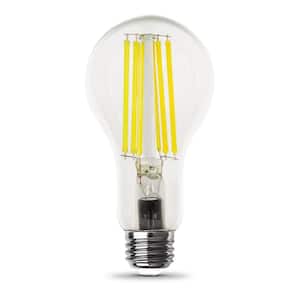 150-Watt Equivalent A21 Dimmable Clear Glass Filament E26 Medium Base LED Light Bulb, Daylight (5000K) (1-Pack)