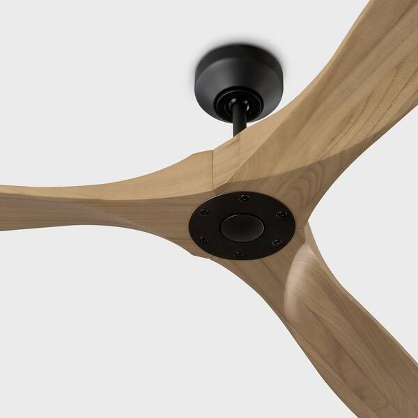 Generation Lighting - Fan Maverick Smart 70 in. Midnight Black Modern Downrod Mount Standard Ceiling Fan with Remote