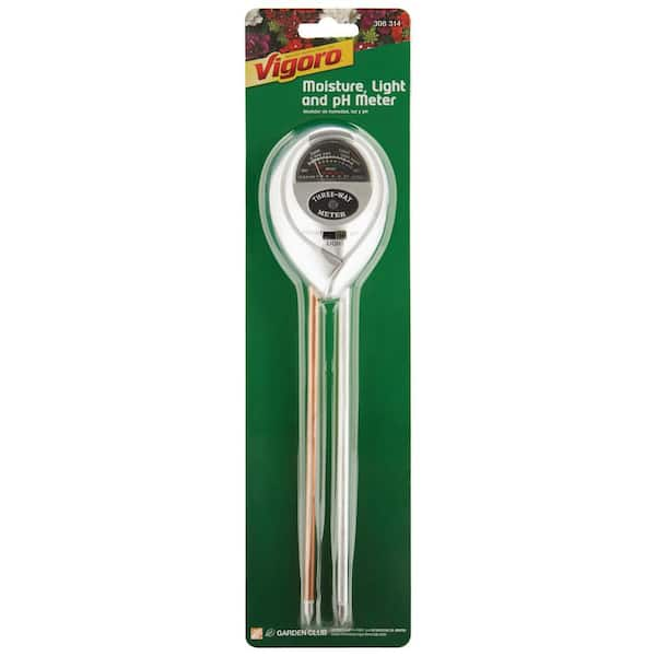 Vigoro Silver Moisture Light/pH Meter 308314 - The Home Depot