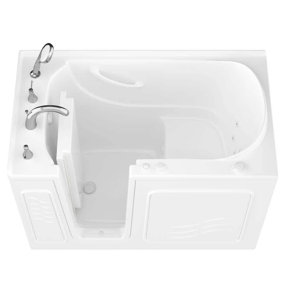 Universal Tubs Safe Economy 53 in. Left Drain WalkIn Whirlpool Bathtub
