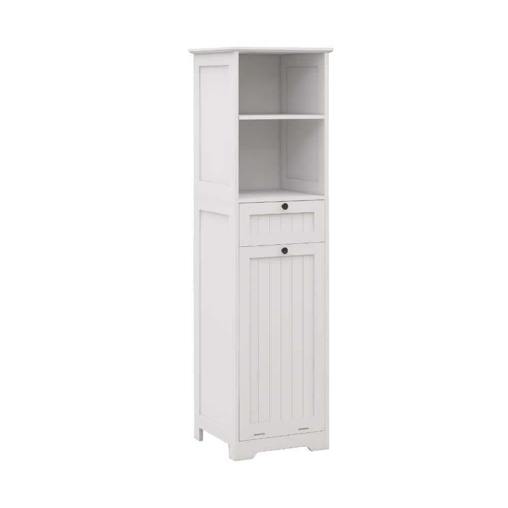 One-Compartment One-Drawer Tilt-Out Laundry Sorter Cabinet in White price history on PriceWatchPro