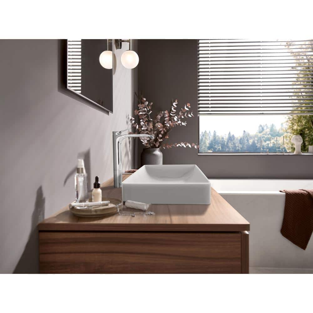 Modern Black Brass Single Hole Vessel Faucet