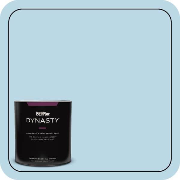 BEHR DYNASTY 1 qt. #M490-1 Breezy Blue Eggshell Enamel Interior Stain-Blocking Paint & Primer