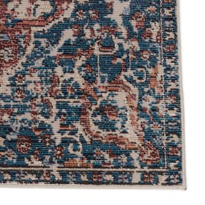 Swoon Blue/Rust 2 ft.6 in. X 4 ft. Medallion Rectangle Area Rug