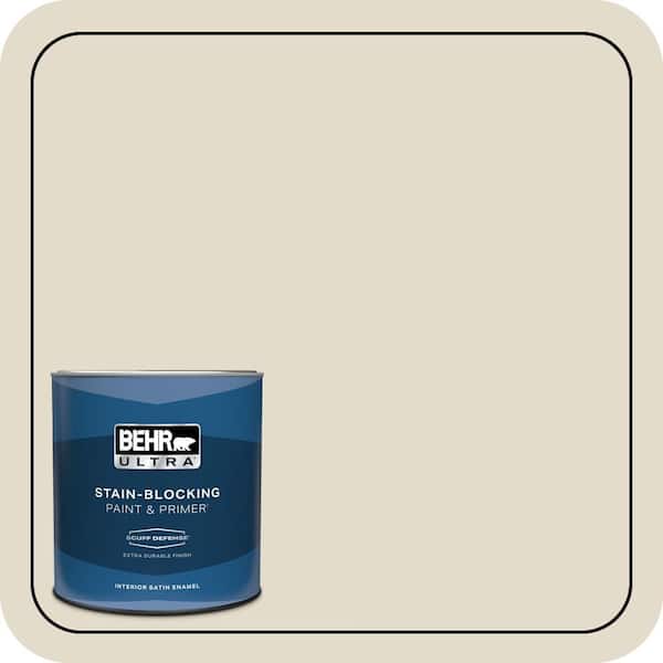 BEHR ULTRA 1 qt. #PPU7-16 Vintage Linen Extra Durable Satin Enamel Interior Paint & Primer
