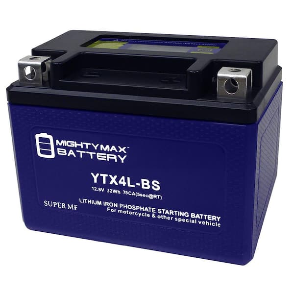 MIGHTY MAX BATTERY YTX4L-BS Lithium Battery Replacement for Universal Battery