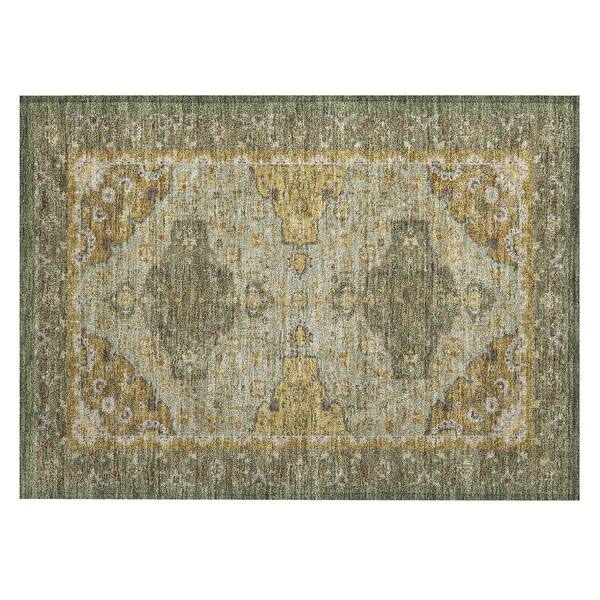 Chantille Machine Washable Indoor/Outdoor Abstract ACN2854 Olive 3 ft. x 4 ft. Area Rug