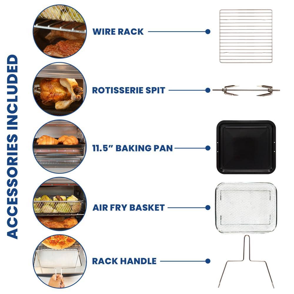 Kenmore Stainless Steel 6-Slice Digital Air Fryer Toaster Oven