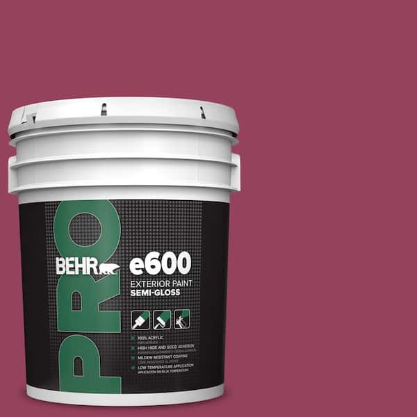 BEHR PRO 5 gal. #110B-7 Raspberry Pudding Semi-Gloss Exterior Paint