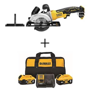 ATOMIC 20V MAX Cordless Brushless 4-1/2 in. Circular Saw, (1) 20V 6.0Ah and (1) 20V 4.0Ah Batteries, and Charger