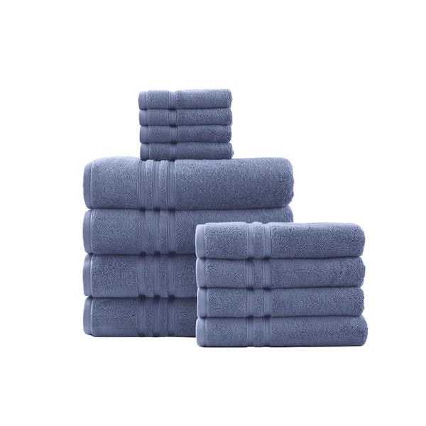 Home Decorators Collection Turkish Cotton Ultra Soft Lake Blue 12-Piece Bath Towel Set