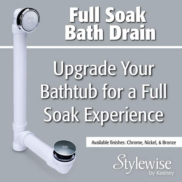 Overflow Tub Drain In Brushed Nickel, Foot Lock Stop Schedule 40 Bathtub Drain Installation