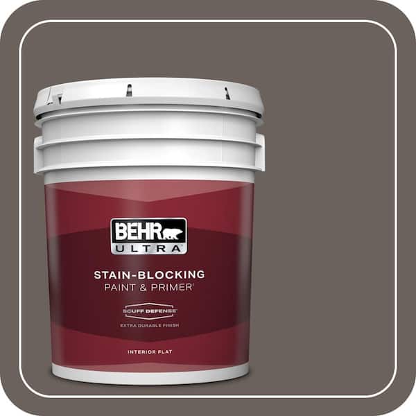 BEHR ULTRA 5 gal. #T11-8 Back Stage Extra Durable Flat Interior Paint & Primer