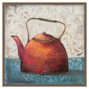 "Red Pots I" by Patricia Pinto 1-Piece Floater Frame Giclee Home Canvas Art Print 22 in. x 22 in.
