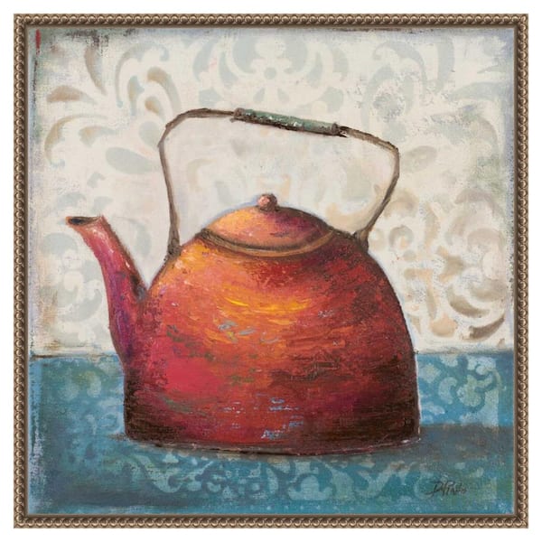 Amanti Art "Red Pots I" by Patricia Pinto 1-Piece Floater Frame Giclee Home Canvas Art Print 22 in. x 22 in.