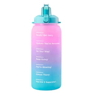 Juicy Motivate 74 oz. Blue Ombre Plastic with Silicon Straw Pop Lid Travel Mug