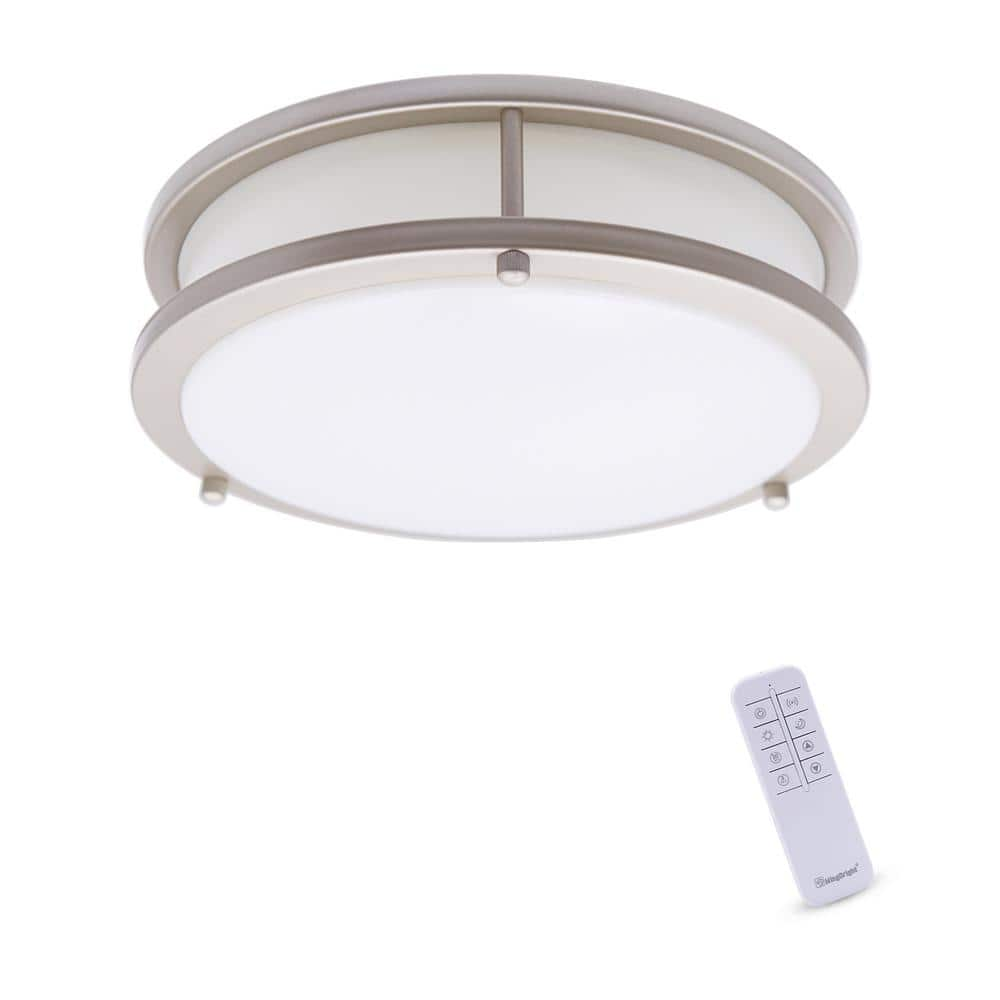 Lecoht 11.8 In. Led Motion Sensor Ceiling Light With Plastic White 