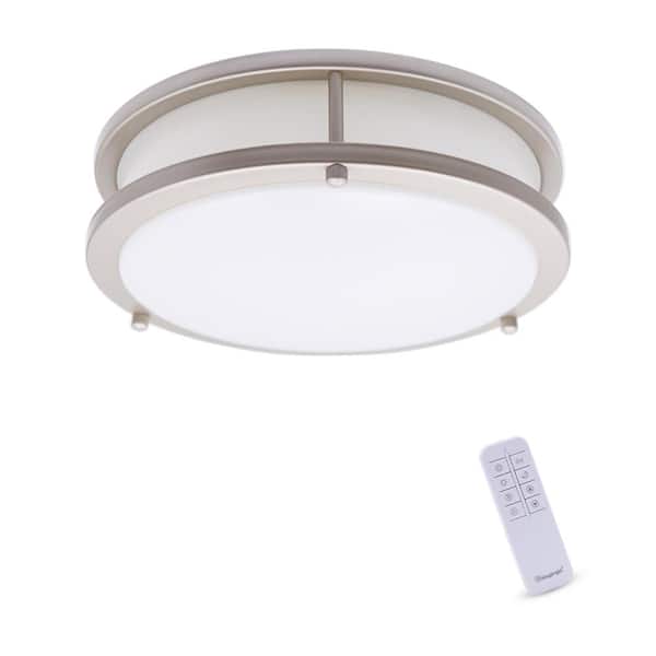 Lecoht Lecoht 11.8 In. LED Motion Sensor Ceiling Light with Plastic White Shade and Dimmable, with Remote Control