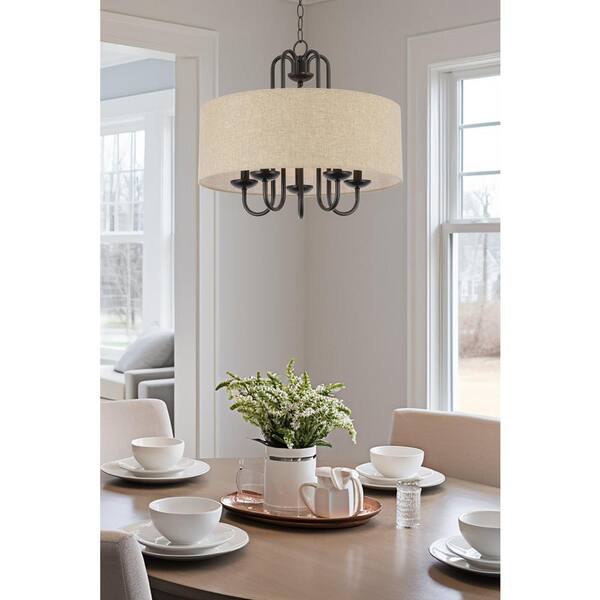 Kira Home Gwenyth 60-Watt 5-Light Oil-Rubbed Bronze Modern
