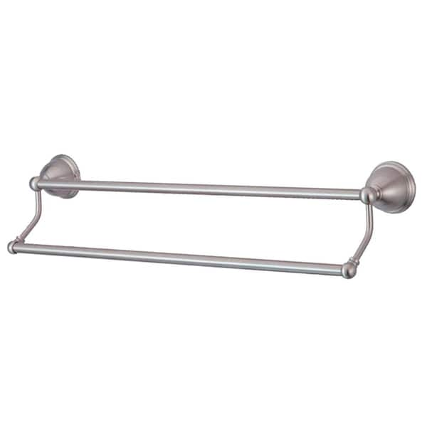 Restoration 18 in. Wall Mount Dual Towel Bar in Brushed Nickel