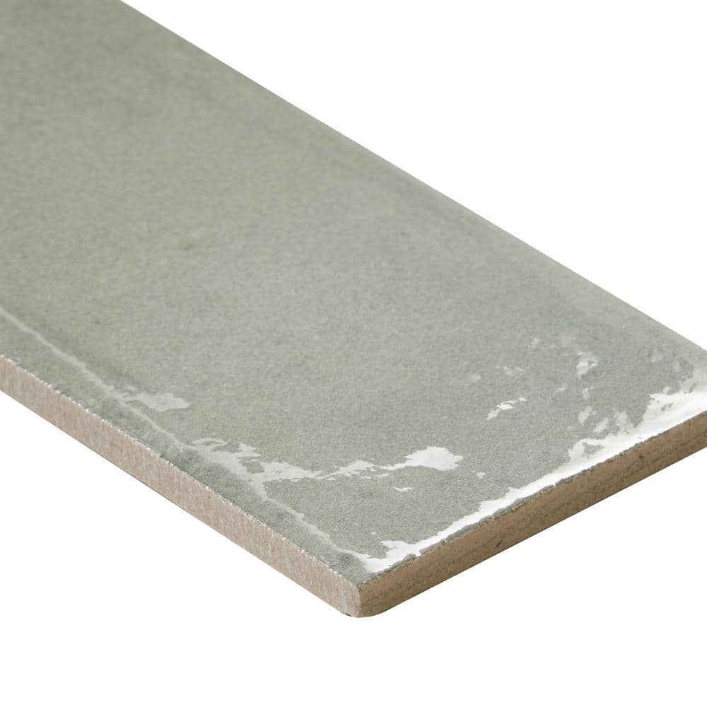 Green Polished Porcelain 3x16 Subway Wall Tile