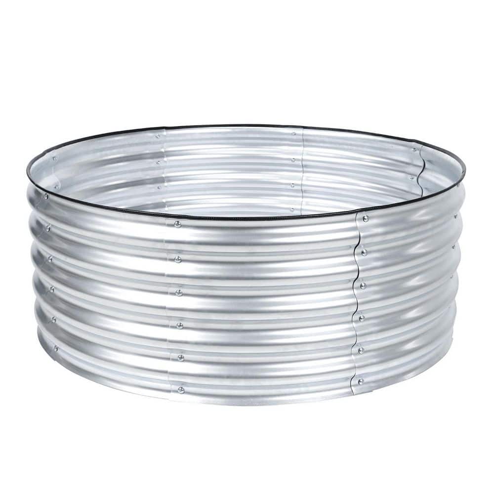 Silver Metal Round Raised Garden Bed Modular Planter Box (42 in. L x 42 in. W x 17 in. H) price history on PriceWatchPro