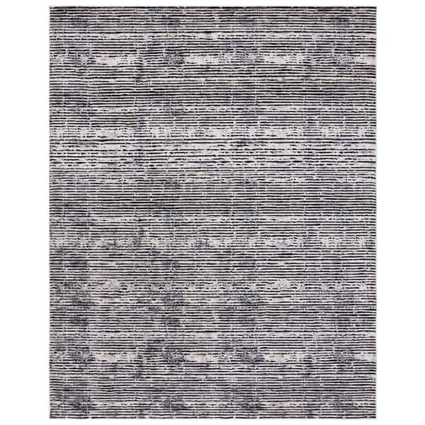 Lurex 7 ft. x 9 ft. Black/Gray Abstract Area Rug