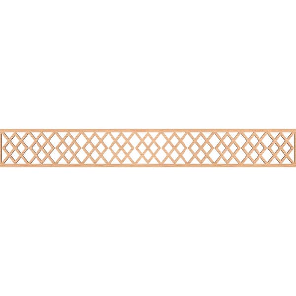 Ekena Millwork Hadley Fretwork 0.25 in. D x 46.5 in. W x 6 in. L Hickory Wood Panel Moulding