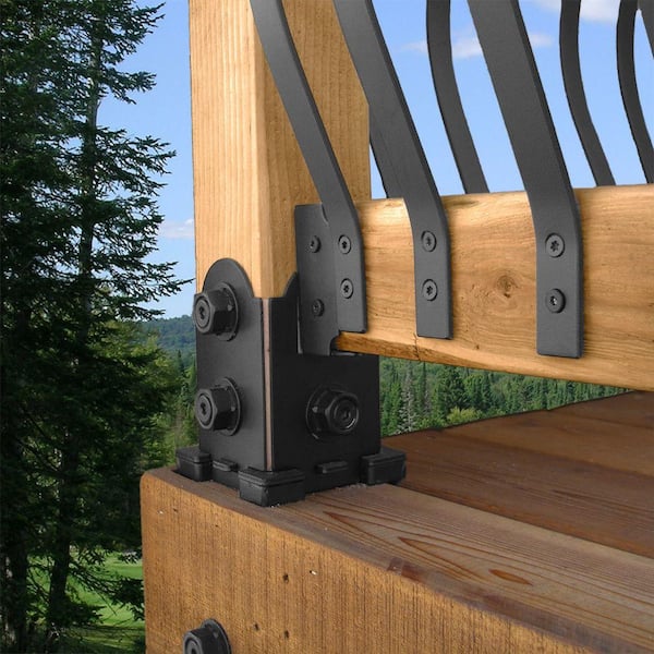 OWT Ornamental Wood Ties 4 in. x 4 in. Twin Rail Saddle - Laredo 
