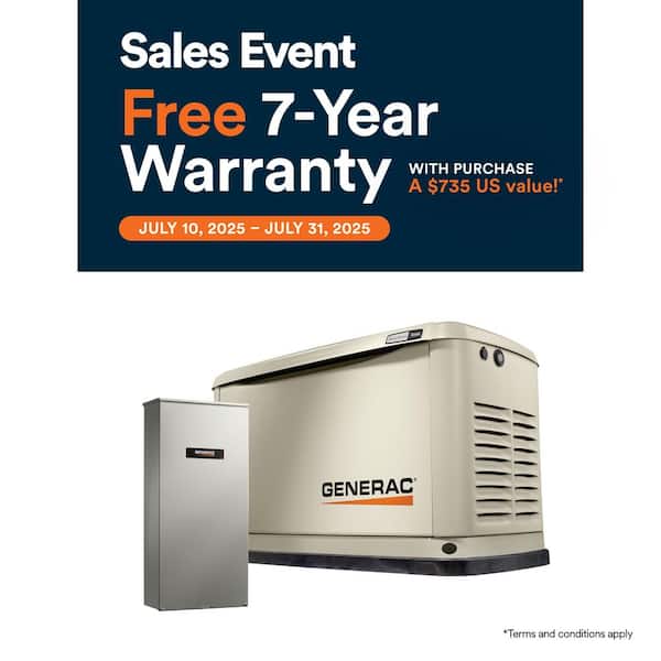 Guardian 18,000-Watt (LP)/17,000-Watt (NG) Air-Cooled Whole House Generator with Wi-Fi and 200-Amp Transfer Switch