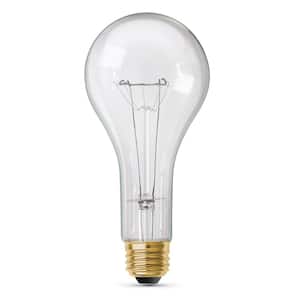 300-Watt High Lumen Clear PS25 Medium E26 Soft White (2700K) Utility Incandescent Light Bulb (1-Bulb)