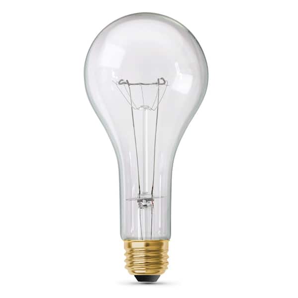 Feit Electric 300-Watt High Lumen Clear PS25 Medium E26 Soft White (2700K) Utility Incandescent Light Bulb (1-Bulb)