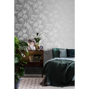Brunei Silver Strippable Removable Wallpaper