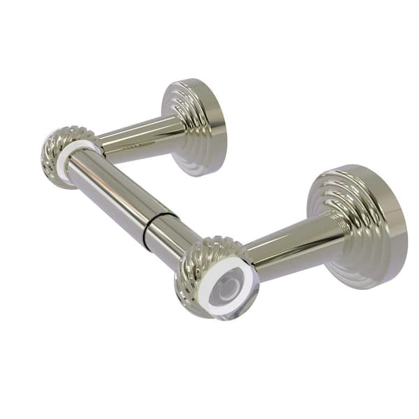 Pacific Beach Collection Wall Mounted Toilet Paper Holder in Polished Nickel with Twisted Accents