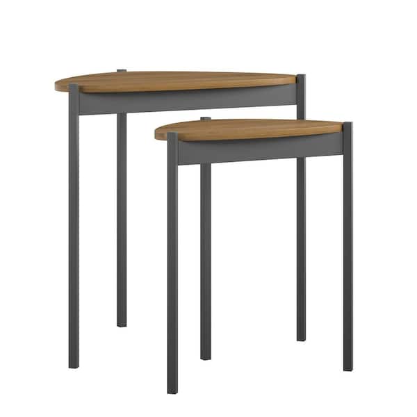 Novogratz Tallulah Walnut / Gray Nesting Tables