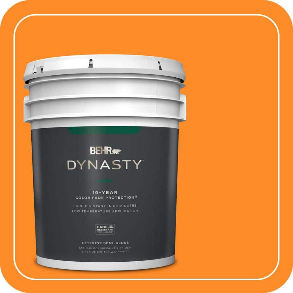 5 gal. #S-G-280 Mango Madness Semi-Gloss Exterior Stain-Blocking Paint & Primer price history on PriceWatchPro