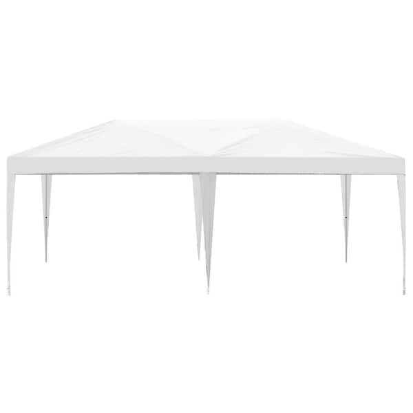 10 ft. x 20 ft. Patio Pop-Up Canopy Tent with 6-Removable Sidewall 4-Mesh Windows, 6-Ropes, 12-Stakes and 1-Roller Bag