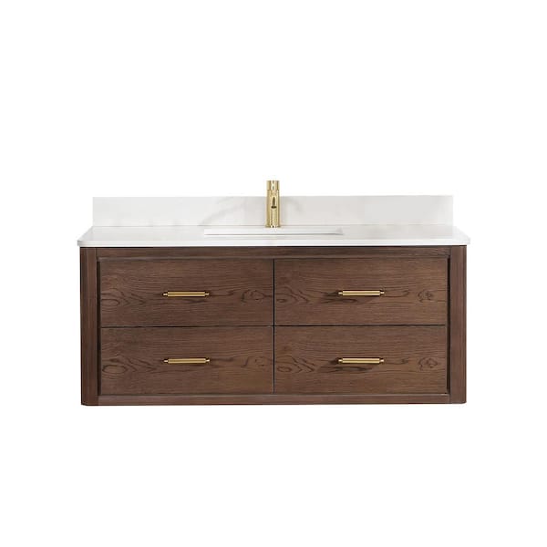 ROSWELL Cristo 48 in. W x 22 in. D x 20.6 in. H Single Sink Bath Vanity ...