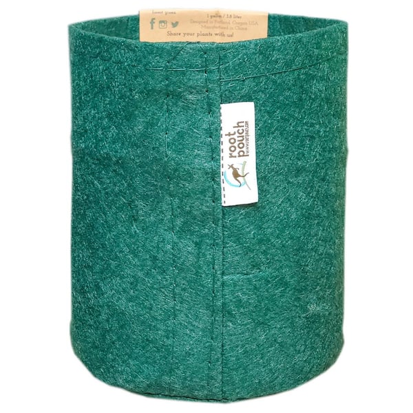 Root Pouch 1 Gal. Boxer Forest Green Breathable Fabric Planting Containers and Pots Planter (10-Pack)