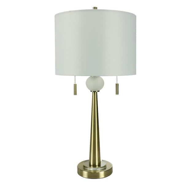 Fangio Lighting 31 in. Classic Urn Antique Brass Table Lamp W-1587AB - The  Home Depot