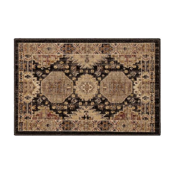 Home Decorators Collection Tristan Charcoal 2 ft. x 3 ft. Scatter Medallion Indoor Area Rug