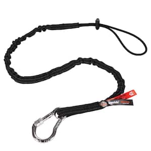 BlueStraw Tool Lanyard, Quick Release Shock Absorbing Safety Lanyard Retractable Bungee Cord with Carabiner Clip and Adjustable Loop End, 15 IB