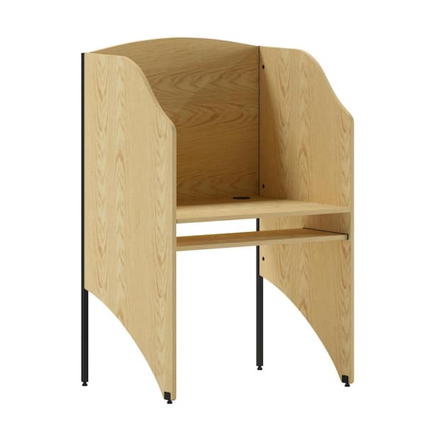 Flash Furniture Oak Finish Starter Study Carrel