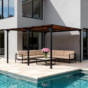 10 ft. x 14 ft. Outdoor Gazebo with Double Roof, Mosquito Net and Sturdy Galvanized Steel Frame for Garden and Backyard