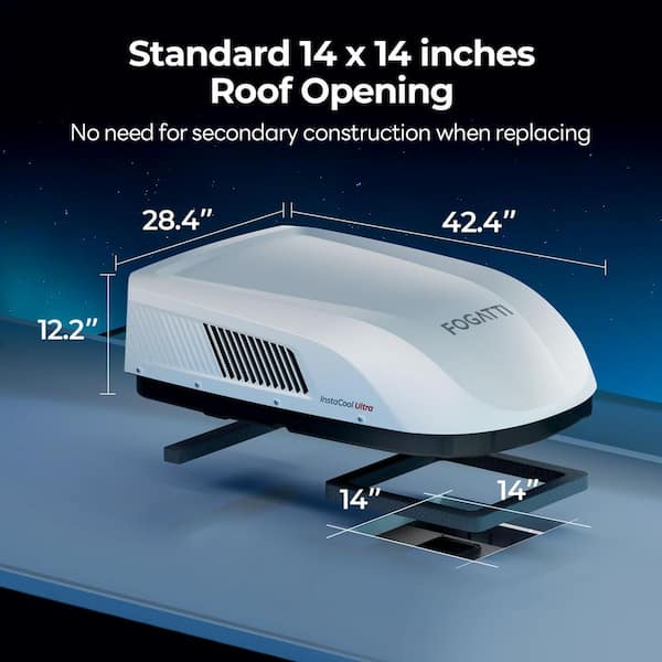 Instacool Ultra RV Rooftop Air Conditioner 16000 BTU, Heating and Cooling, ADB with Smart Control, 2-Year Warranty