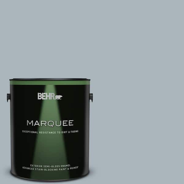 BEHR MARQUEE 1 gal. #N490-3 Shaved Ice Semi-Gloss Enamel Exterior Paint & Primer