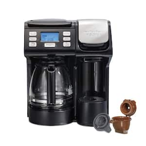 FlexBrew Trio 12-Cup Black Drip Coffee Maker with Single Cup Brewer