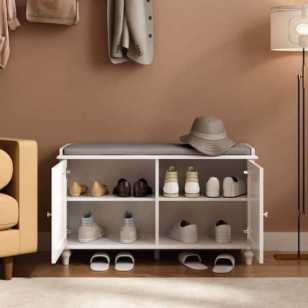 Organizer Shelf Cabinet Shoe Rack Bench Metal Simple Creative Home Modern  Indoor Design Entryway Bench Zapatero Household HX50XG