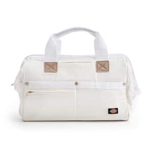 16 in. Soft Sided Construction Work Tool Bag, White