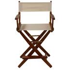 24 in. Extra-Wide Mission Oak Frame/ Natural Canvas New, Solid Wood Folding Chair (Set of 1)